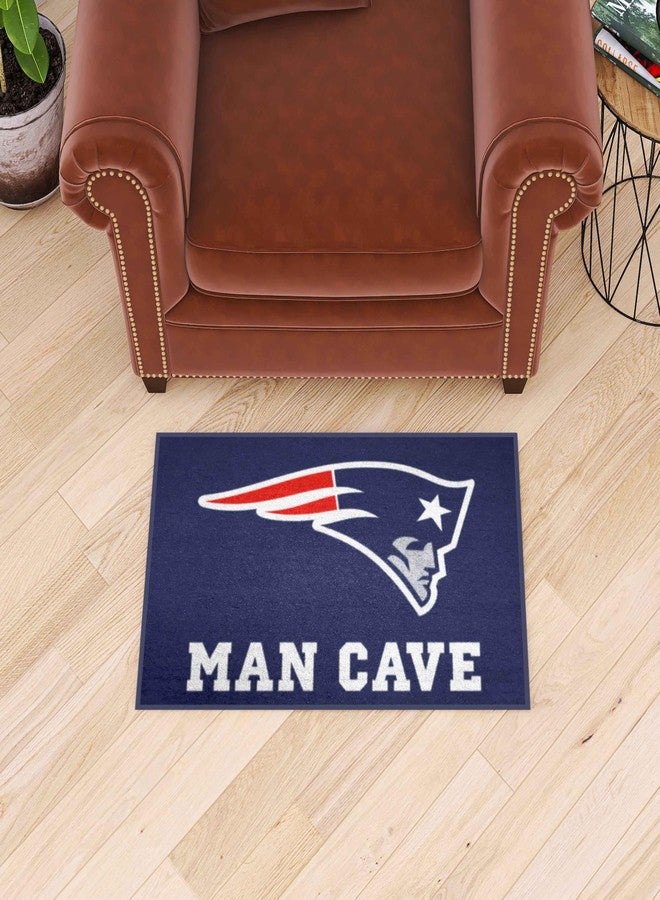 FANMATS 14333 NFL - New England Patriots Man Cave Starter Mat Accent Rug - 19in. x 30in. | Sports Fan Home Decor Rug and Tailgating Mat - Image 2