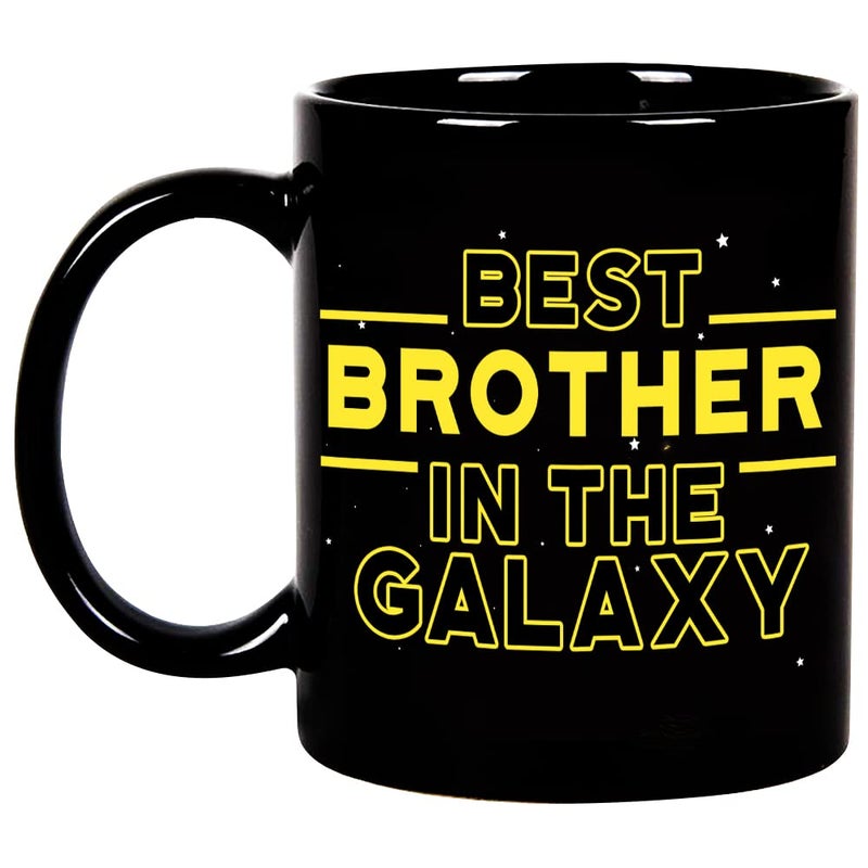 Fatbaby Best Brother in the Galaxy Coffee Mug  Funny Fathers Day or Brothers Birthday Gift