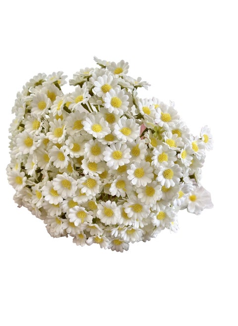 Artificial Floral Wedding Decor with 7 Branches White