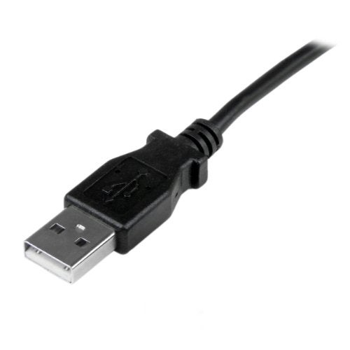 StarTech.com 1m Mini USB Cable Cord - A to Up Angle Mini B - Up Angled Mini USB Cable - 1x USB A (M), 1x USB Mini B (M) - Black (USBAMB1MU) - Image 3