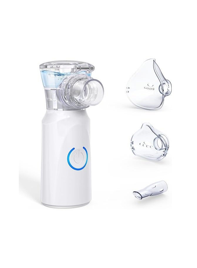 refun Portable Nebulizer for Adults and Kids, Handheld Mesh Nebulizer Machine for Adults and Kids with 2 Masks & Mouthpiece, AA Batteries Nebulizer for Travel Home Use, Hailie Sensor - Image 1