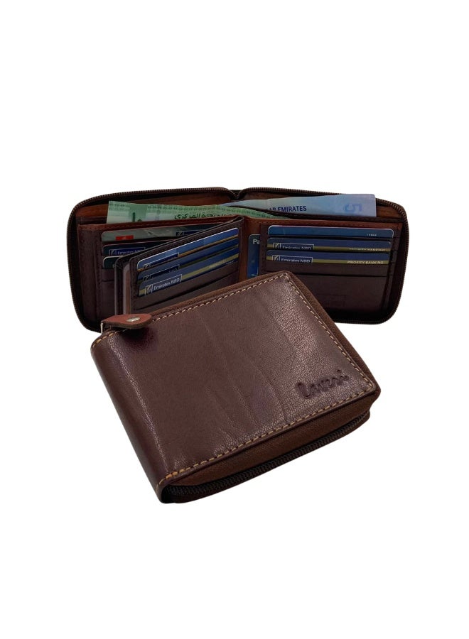 LAVERI LEATHER Full Zip leather men's Wallet - Image 1