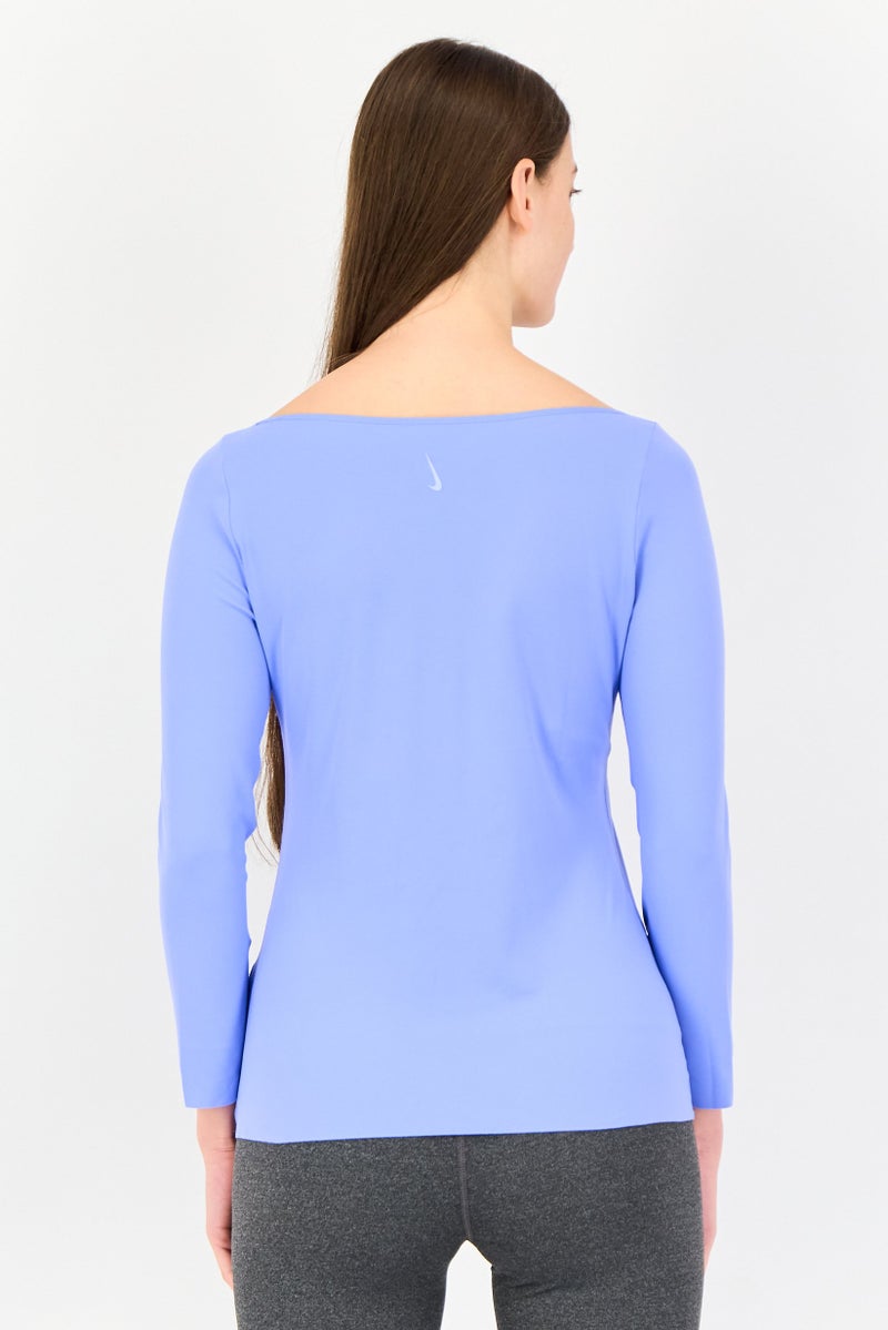 Nike Women Sportswear Fit Long Sleeve Training Yoga Top, Lavender - Image 3
