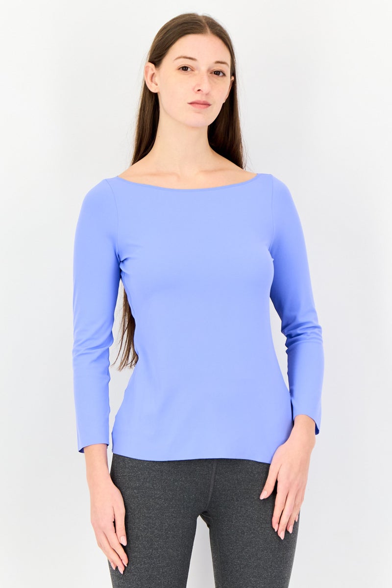 Nike Women Sportswear Fit Long Sleeve Training Yoga Top, Lavender - Image 1