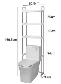 BLOOMING TIME 3 Layer Toilet Rack, Storage Rack, Simple Installation, Space Saving, Can Withstand 30Kg  - Image 2