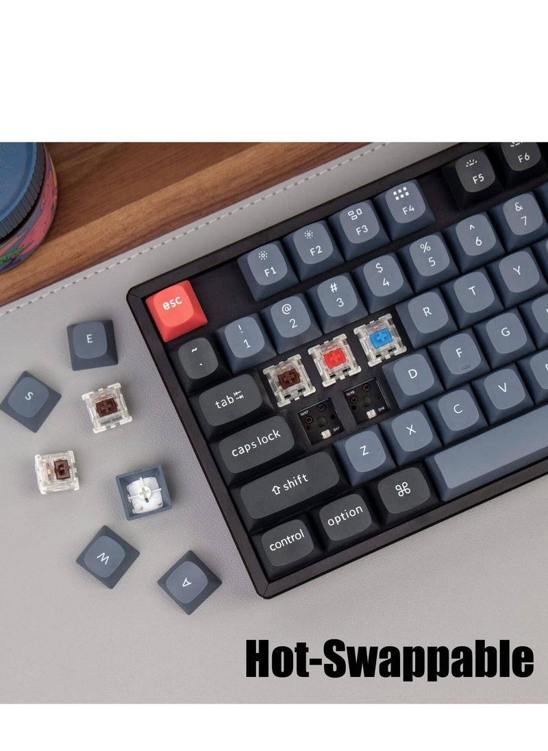 Keychron - Keychron K8 Pro Wireless Custom Mechanical Keyboard, QMK/VIA Programmable, BT / Wired, RGB Backlight Aluminum Frame Tenkeyless, Hot-Swappable, ENG-ARAB Keyboard, Gateron G Pro Red Switch | K8P-J1-AR - Image 1