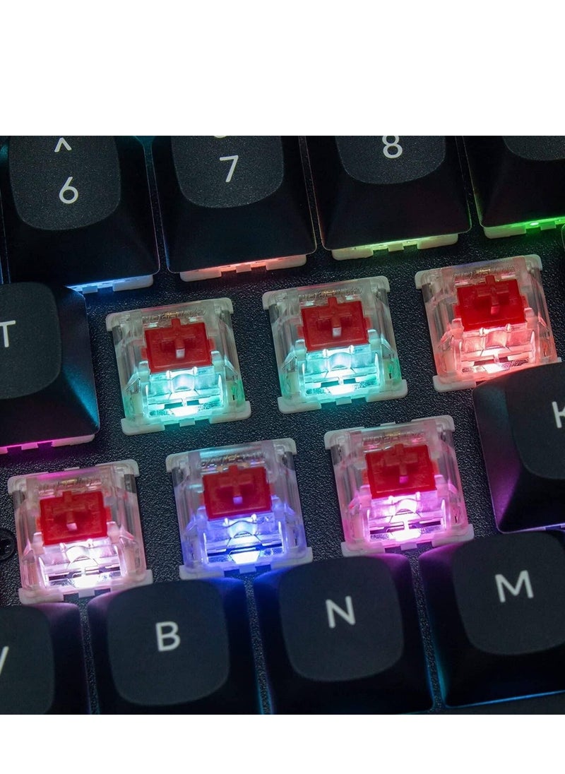 Keychron - Keychron K8 Pro Wireless Custom Mechanical Keyboard, QMK/VIA Programmable, BT / Wired, RGB Backlight Aluminum Frame Tenkeyless, Hot-Swappable, ENG-ARAB Keyboard, Gateron G Pro Red Switch | K8P-J1-AR - Image 1