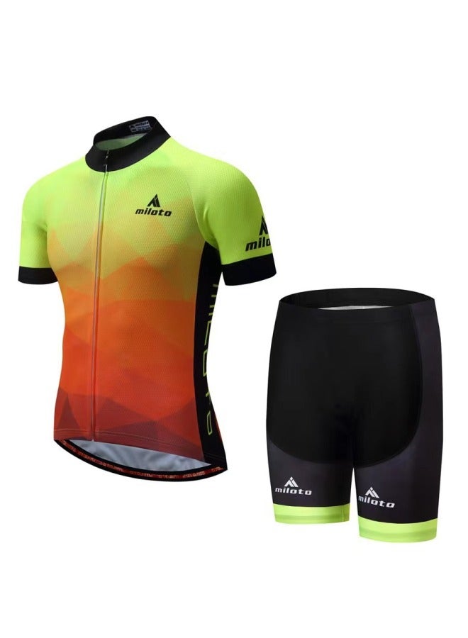New Summer Tour De France Bike Road Mountain Bike Balance Bike Riding Suit Short Sleeve Breathable Suit Equipment