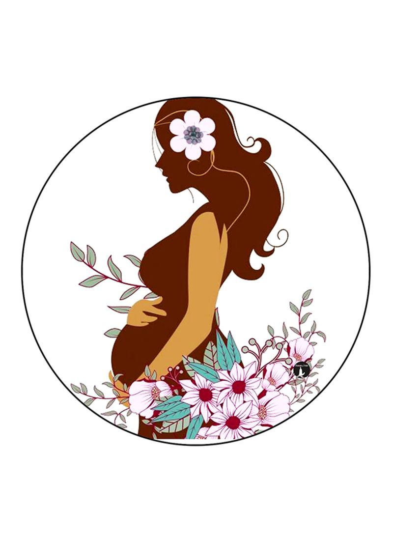 RKN Woman Printed Round Pin Badge Multicolour - Image 1