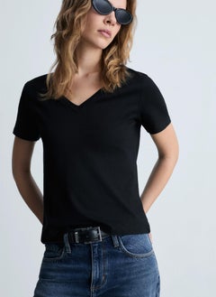 MANGO Essential V-Neck T-Shirt  - Image 1