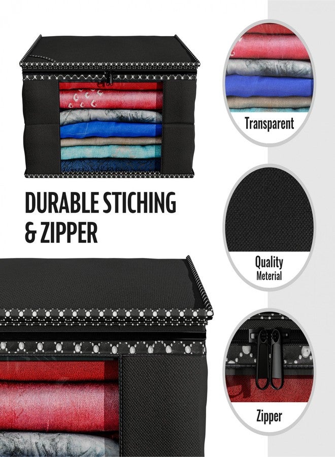 Shaping Fabric Garment Cover Non-Woven 90 GSM with Transparent Window & Double Metal Zipper - Pack of 4 | Dustproof Clothes Storage Bag for Sarees, Suits, Jackets, Shirts SCXLRL1582493517524148523761 - Image 3