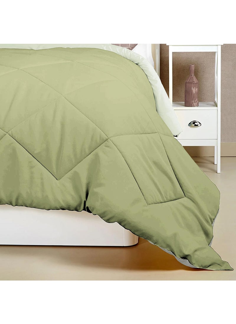 BSB HOME BSB HOME Snuggle Up 2.O Monsoon/All Season Solid Reversible Double Bed Microfiber Comforter Blanket | Quilt | Dohar | Rajaai | Duvets - (220 GSM, Light Green)  - Image 5