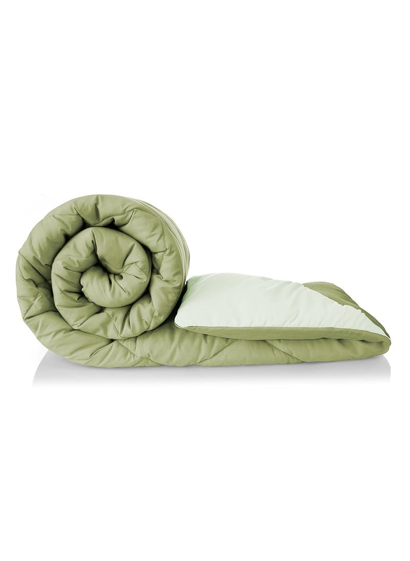 BSB HOME BSB HOME Snuggle Up 2.O Monsoon/All Season Solid Reversible Double Bed Microfiber Comforter Blanket | Quilt | Dohar | Rajaai | Duvets - (220 GSM, Light Green)  - Image 1