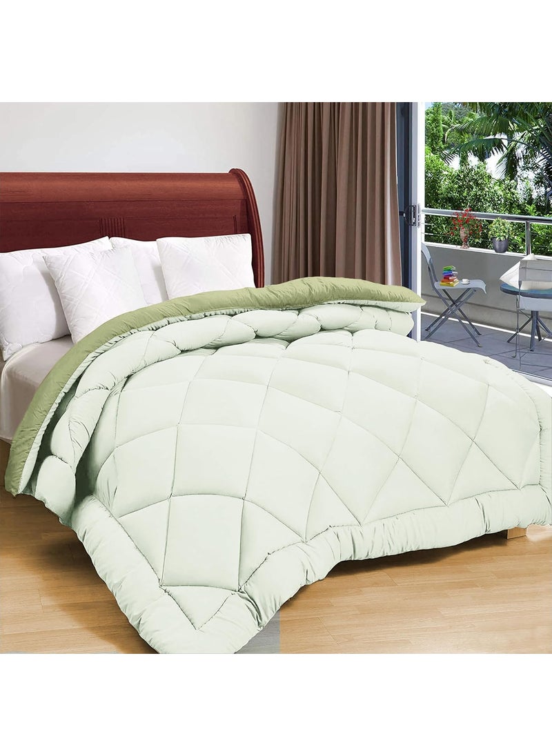 BSB HOME BSB HOME Snuggle Up 2.O Monsoon/All Season Solid Reversible Double Bed Microfiber Comforter Blanket | Quilt | Dohar | Rajaai | Duvets - (220 GSM, Light Green)  - Image 4