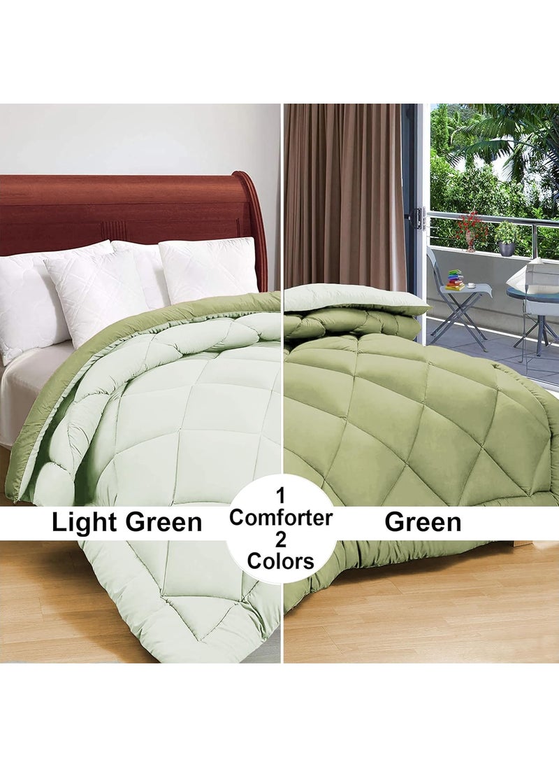 BSB HOME BSB HOME Snuggle Up 2.O Monsoon/All Season Solid Reversible Double Bed Microfiber Comforter Blanket | Quilt | Dohar | Rajaai | Duvets - (220 GSM, Light Green)  - Image 2