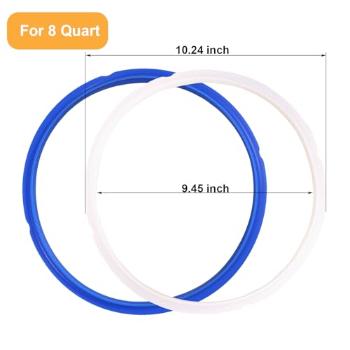 MIRUMIO 2 Pack Sealing Ring 8qt for Instant Pot Sealing Ring 8 Quart, Premium Silicone Gasket Replacement Seal for Instanpot 8qt, Perfect Seal Pressure Cooker Sealing Ring Accessories for Instapot 8 Quart - Image 4