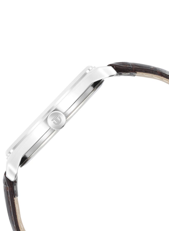 تيتان ساعة يد جلدية تناظرية - Image 4