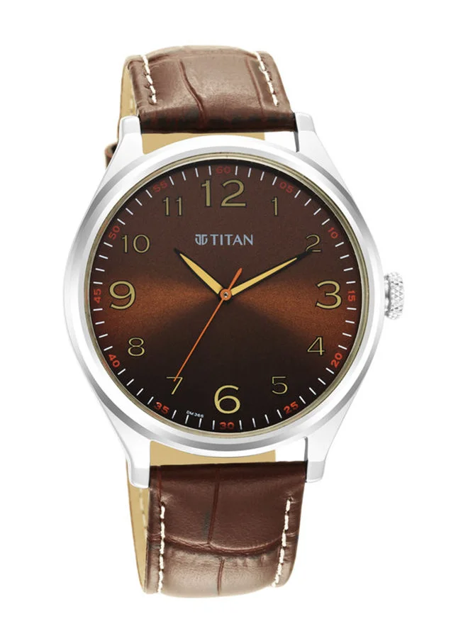 تيتان Leather Analog Wrist Watch 1802SL16