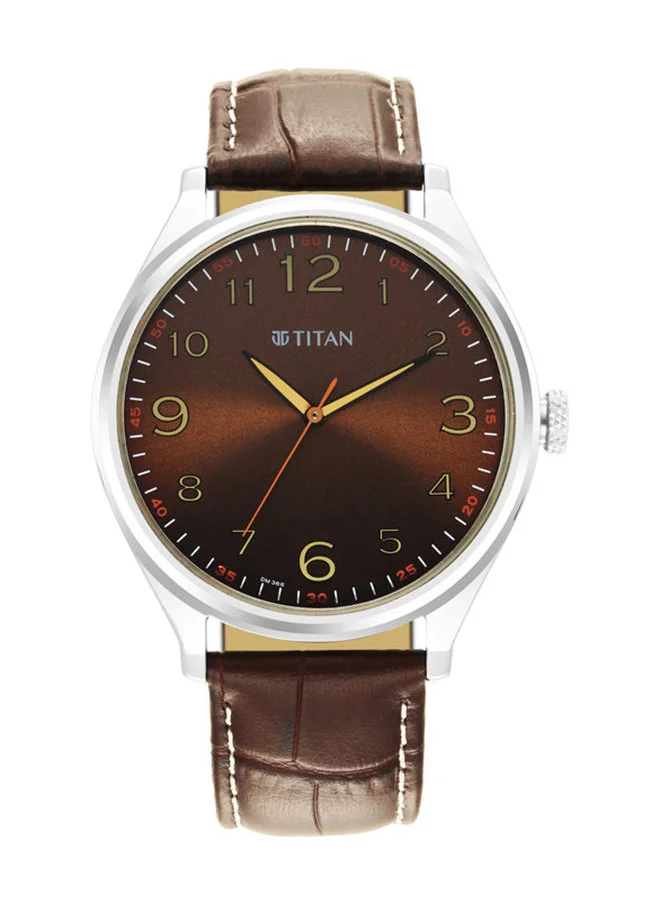 تيتان Leather Analog Wrist Watch 1802SL16