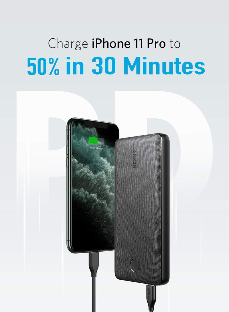 Anker USB C Power Bank, PowerCore Essential 20000 PD (18W) Power Bank, High Cell Capacity 20000mAh Portable Charger Battery Pack for iPhone 12/Mini/Pro/Max Pro/11/X, Samsung - Image 2