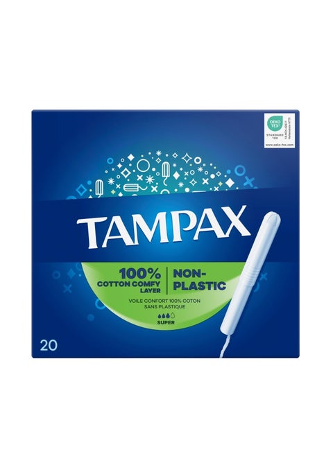 Tampons Super With Cardboard Applicator 20 Tampons