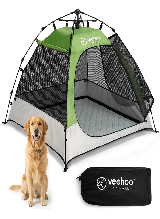 Veehoo Pop Up Dog Tent House for Indoor Outdoor, Portable & Waterproof Dog Canopy Shelter with Cool Mesh, Foldable Automatic Pet Tent for Dogs with Camping Mat and Bag for Large & Extra Large Dogs - Image 1