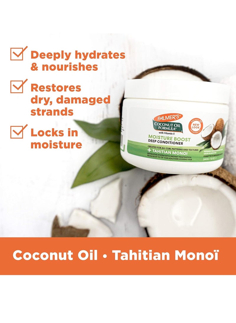 PALMER'S Palmer's Coconut Oil Formula Moisture Boost Deep Hair Conditioner, 12 Ounce  - Image 4