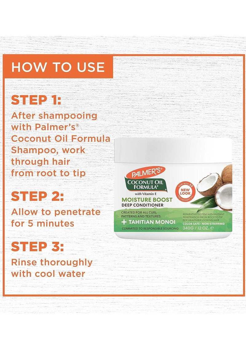 PALMER'S Palmer's Coconut Oil Formula Moisture Boost Deep Hair Conditioner, 12 Ounce  - Image 5