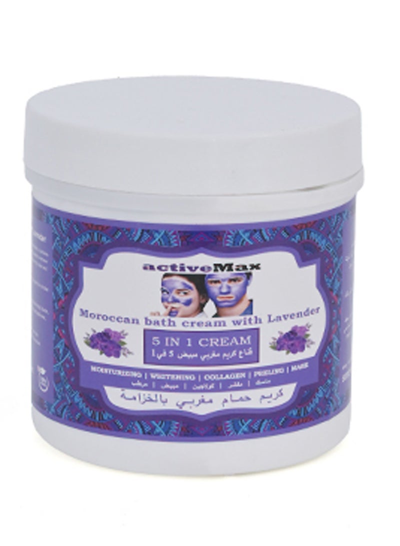 Moroccan Whitening and Peeling Bath Cream 5 in 1 with Pure Lavender 500 gr
