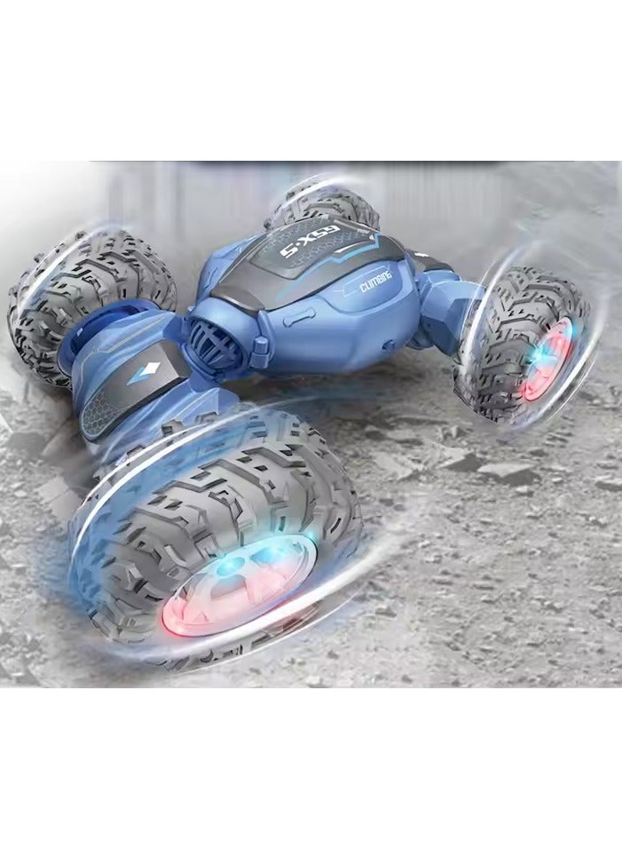 360° Rotating Remote Control Stunt Car – Double-Sided Off-Road RC Vehicle with LED Lights & Music – Shockproof & Waterproof for Kids 3+ 🌀🚗🎮