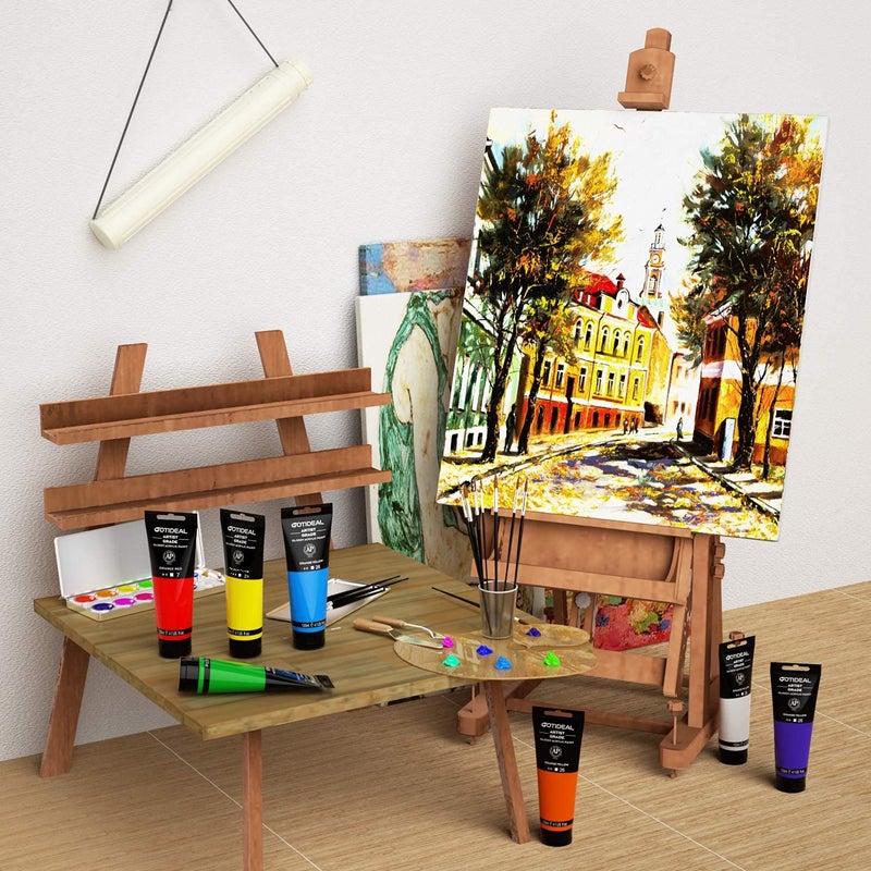 GOTIDEAL Metallic Bronze Acrylic Paint Pearl Deep Brown Tubes(120ml, 4.1 oz) Non Toxic Non Fading,Rich Pigments for Painters, Adults & Kids, Ideal for Canvas Wood Clay Fabric Ceramic Craft Supplies - Image 4