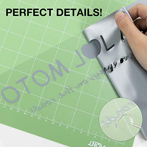 HTVRONT HTV Vinyl Rolls Heat Transfer Vinyl - 12" x 8ft Silver HTV Vinyl for Shirts, Iron on Vinyl for All Cutting Machine - Easy to Cut & Weed for Heat Vinyl Design (Silver) - Image 4