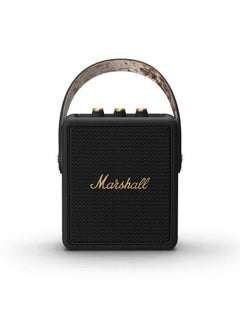 Marshall Stockwell II Portable Bluetooth Speaker, Black and Brass  - Image 1