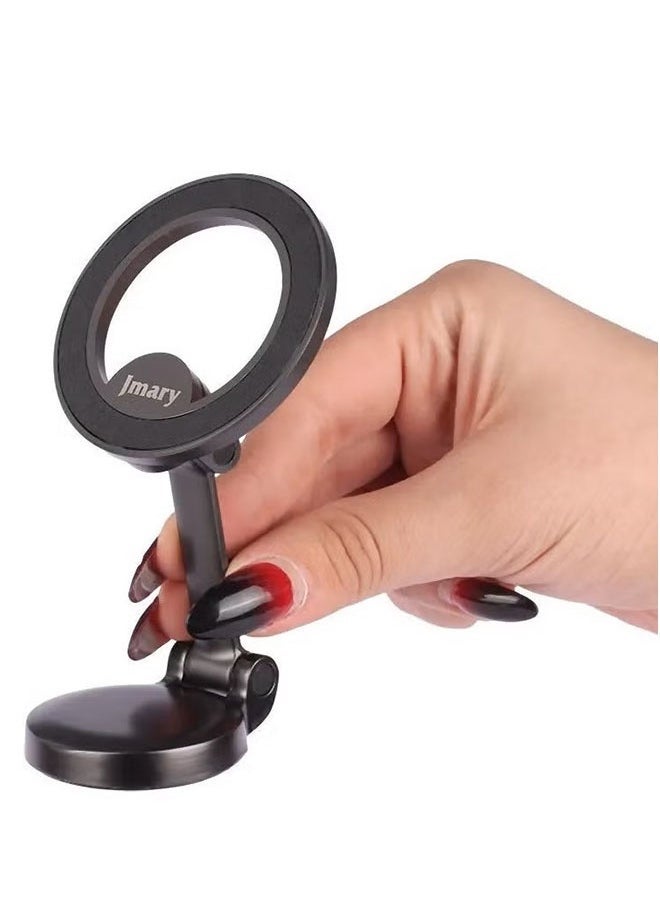 Jmary MH-79 Premium Magnetic Car Mobile Holder – Universal Dashboard & Air Vent Mount with Super Strong Magnet Grip – 360° Adjustable Phone Stand Compatible with All Smartphones – Black - Image 4