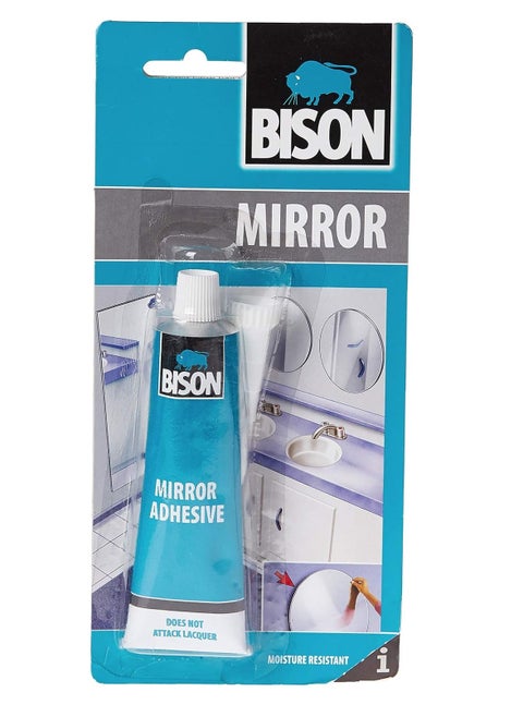 Bison Mirror Adhesive 60 ml, glue for fixing traditional (silver backed) mirrors on many types of surfaces