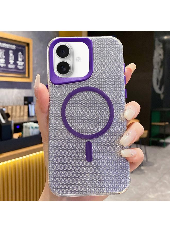 جراب هاتف Blade Glitter MagSafe لهاتف iPhone 16 (أرجواني)