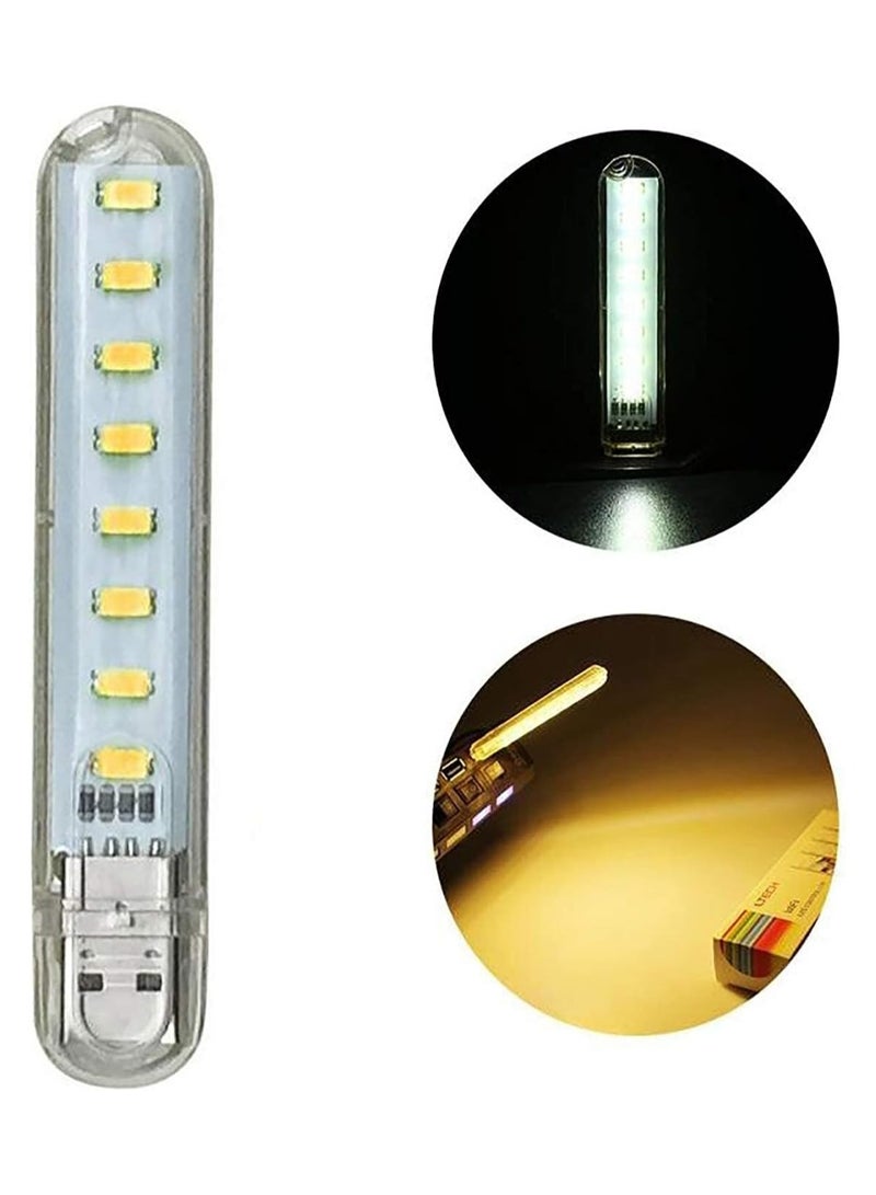 SOLDOUT USB Gadgets Mini USB LED Light For Book Lights 8 LEDs SMD For PC Laptops Notebook Mobile Power Charger Reading Bulb (Cool White) - Image 2