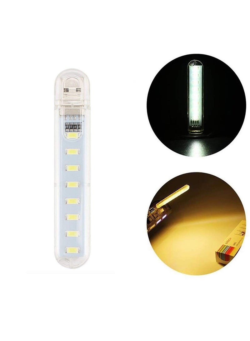 SOLDOUT USB Gadgets Mini USB LED Light For Book Lights 8 LEDs SMD For PC Laptops Notebook Mobile Power Charger Reading Bulb (Cool White) - Image 4