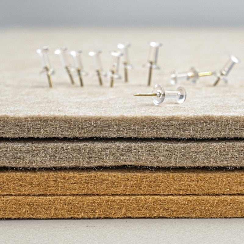 Lightomorrow Bulletin Board, 36 x 24 inches Felt Board - Decorative Pin Board, Cork Board Alternative for Wall, 3' x 2' Foldable Self-Adhesive Vision Board Prayer Board with 20 Pushpins - Beige Brown - Image 5
