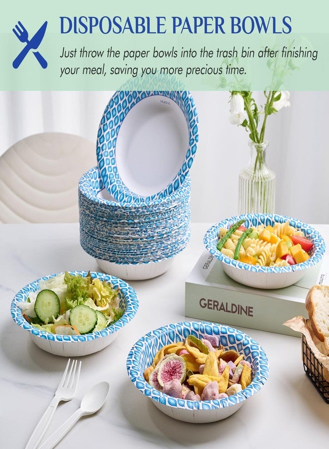 MUCHII 20 Oz Paper Bowls 180 Count Disposable Bowls, Printed Soak Proof Large Bowls for Breakfast, Lunch, and Dinner Meals - Image 4