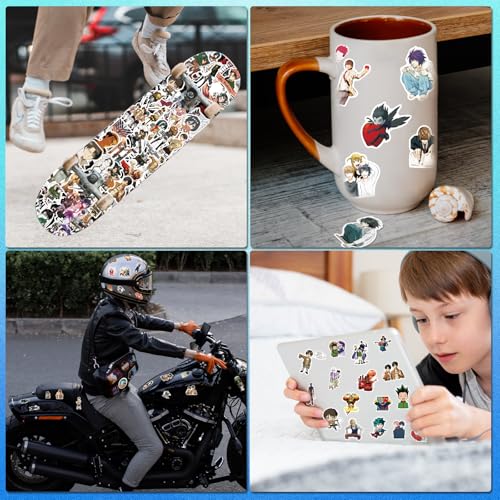 Arme Anime Stickers Mixed Pack,300Pcs Mixed with Classic Anime Theme Sticker Pack,Vinyl Waterproof Stickers and Decals for Bottles, Laptops, Skateboards and Notebooks, Stickers for Adults&Kids&Teens - Image 4