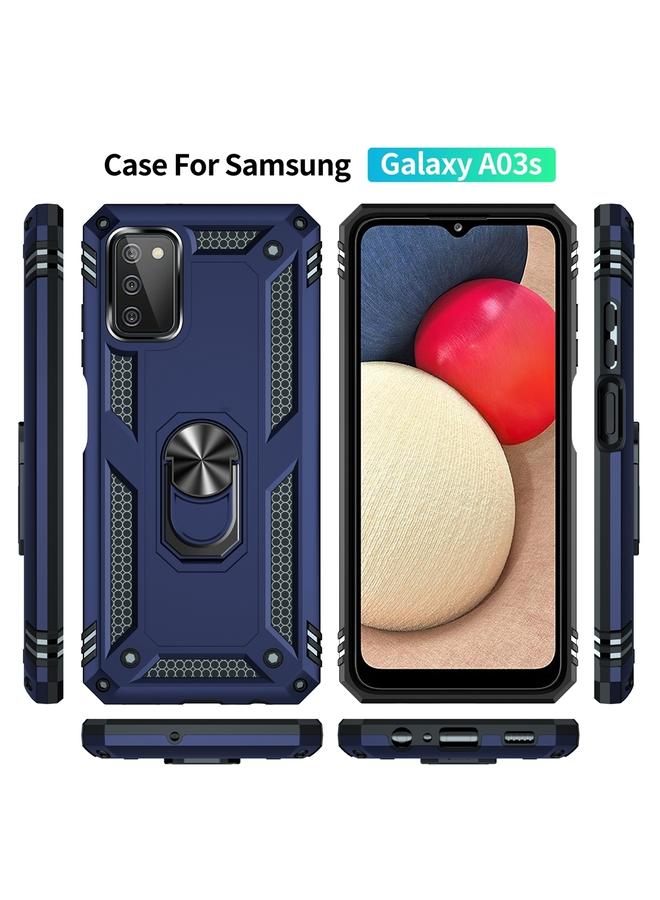 اس-توب جراب لهاتف Samsung Galaxy A03s إصدار 164 مم، جراب واقٍ مقاوم للصدمات من مادة TPU + PC مع حامل دوار 360 درجة - Image 2