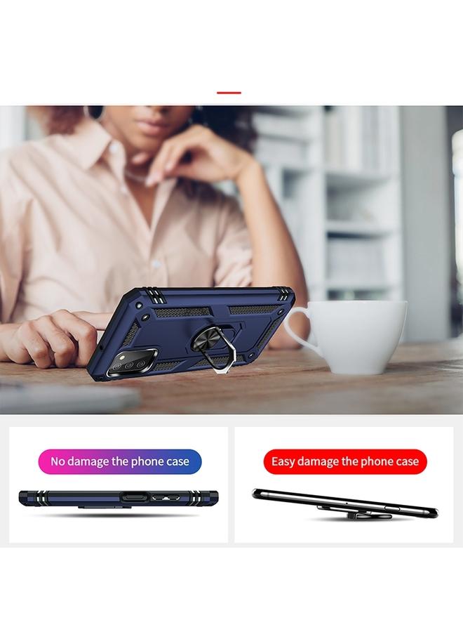 اس-توب جراب لهاتف Samsung Galaxy A03s إصدار 164 مم، جراب واقٍ مقاوم للصدمات من مادة TPU + PC مع حامل دوار 360 درجة - Image 5