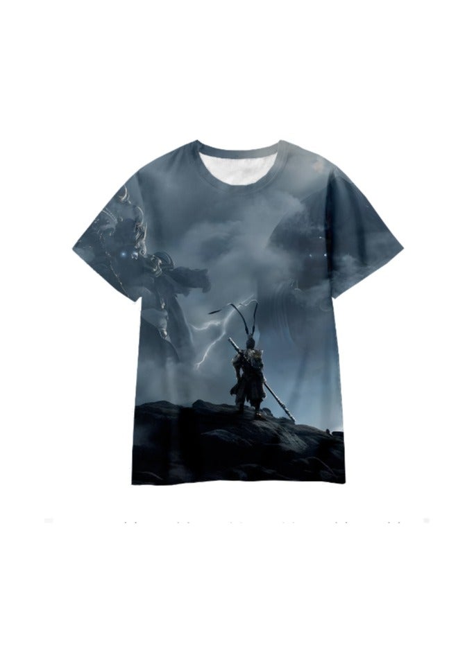 Black Myth Wukong Game Quick Drying Short Sleeved T-shirt for Men And Women 