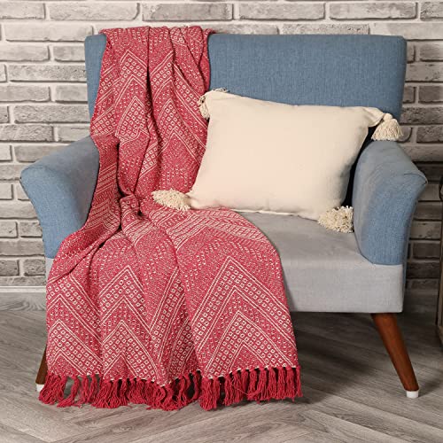 SASHAA WORLD Jewels of India Throw | Throw for Living Room, Sofa, Bed, Chair, Picnic & Used for Gift | Pink Throw Blanket 130X180 Cm - Image 2