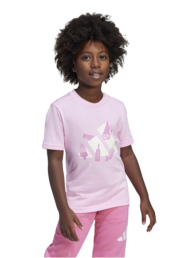 Adidas Kids Lounge Ice Graphic T-Shirt  - Image 1