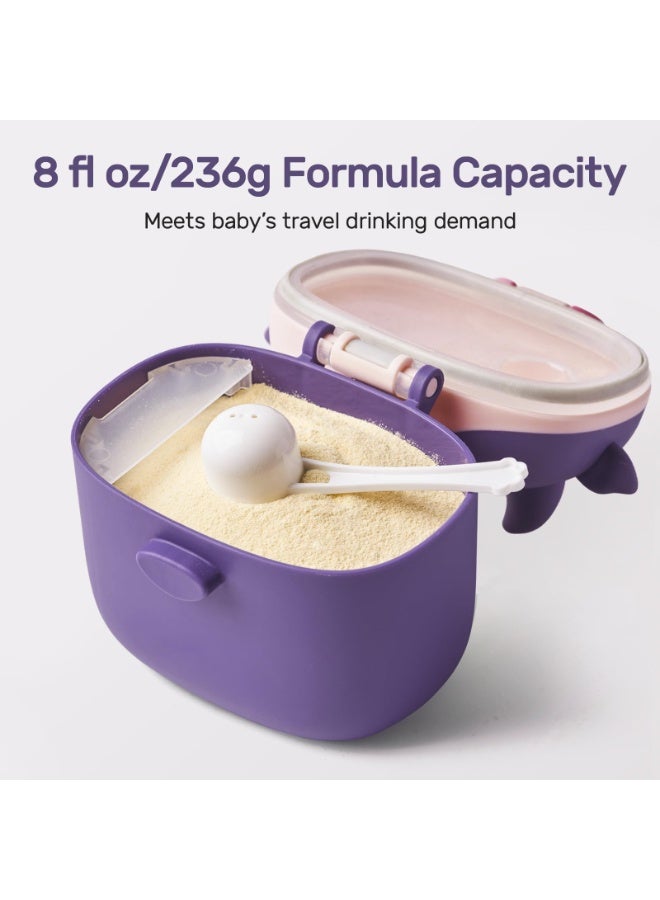 Twisoo Baby Formula Milk Powder Dispenser with Scoop, Airtight, BPA-Free, Spill-Proof, Stackable Snack Storage, Purple - Image 2