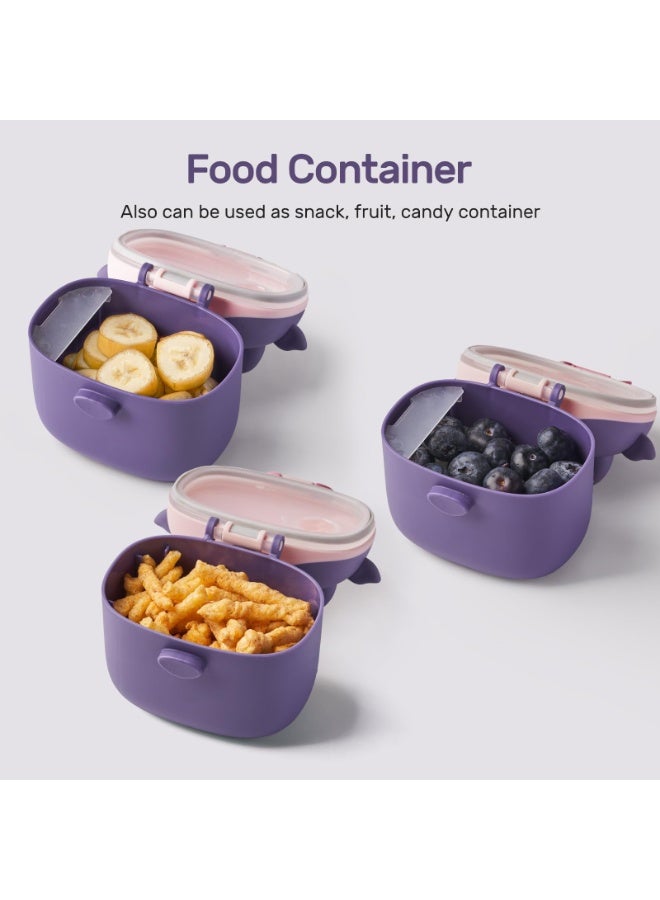 Twisoo Baby Formula Milk Powder Dispenser with Scoop, Airtight, BPA-Free, Spill-Proof, Stackable Snack Storage, Purple - Image 4