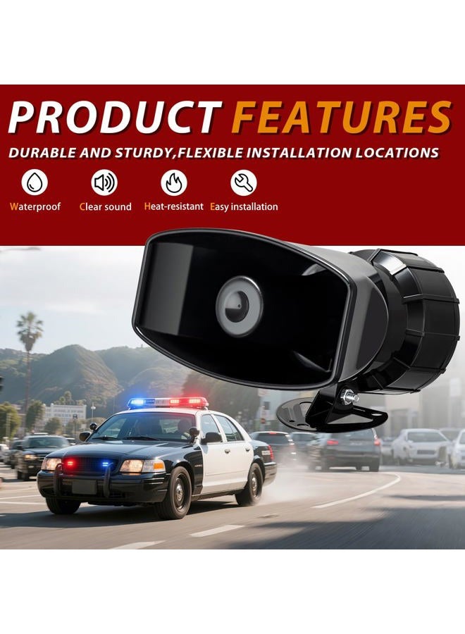BANHAO Alarm Horn Siren 7 Sound Police Siren 100w 12v Car Alarm Sirens Pa Speaker System Emergency Amplifier Alarms Kit Horn for Car Truck Lorry Boat - Image 3
