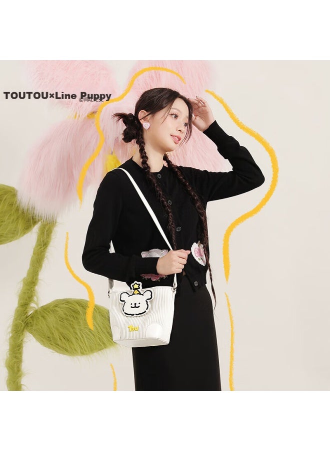 Toutou Handbag For Women, Line Small Dog Crossbody Bucket Bag, Qixi Valentine's Day Birthday Gift For Girlfriend - Image 3